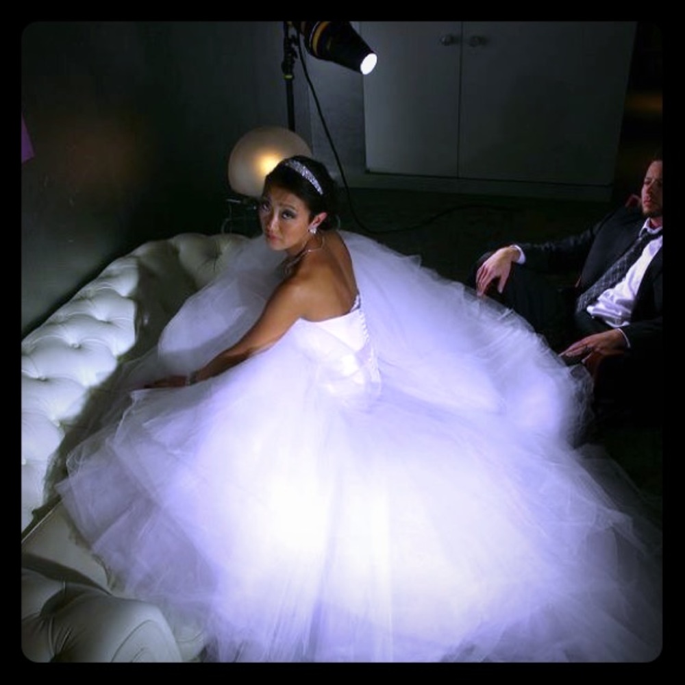 Romona Keveza Collection Wedding Gown, Size 4 EUC